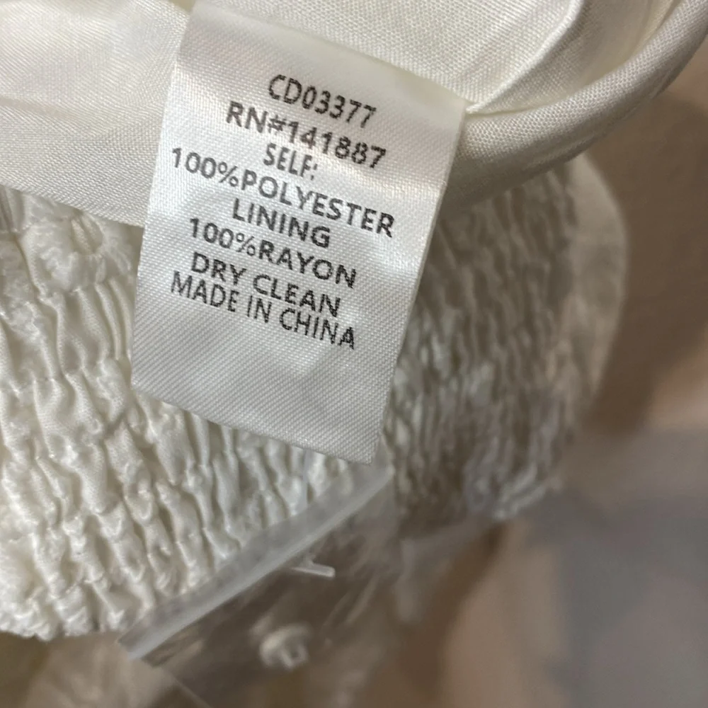 TCEC White Eyelet Halter Mini Women's Dress L - Picture 6 of 11